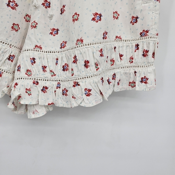 Free People Cambridge Printed Pull-On Ruffle Floral Shorts Womens Small New - Picture 3 of 7